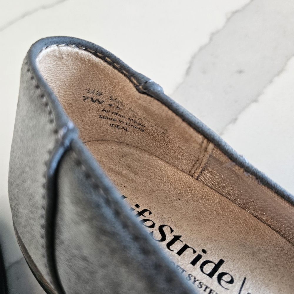 Life Stride Gray Chain Detail Flats - Picture 6 of 6